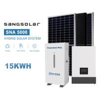 SANG Solar Inverter 5kw 10kw 15kw With 15kwh Lithium Battery Grid Photovoltaic Solar Panel System