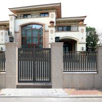 Puerta corredera principal para peatones antióxido Cercas de aluminio al aire libre
