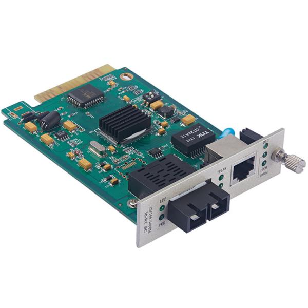 SNMP Manageable Fiber Optic Network Card 10/100/1000 Base-TX To 1000 Base-FX 1*9