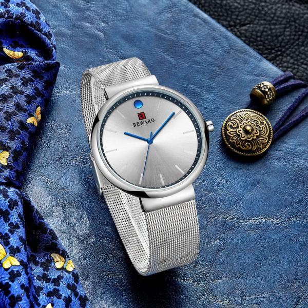 Quartz Movement Mens Stainless Steel Watches Alloy Case 3 Atm Water Resistant