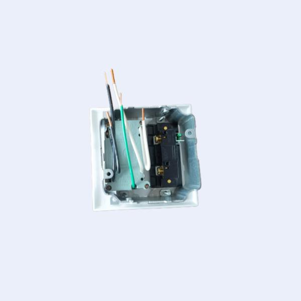 Plaster Ring RUFFIN 2 Gang Wall Switch Assembly White Color 12 AWG Cable Fix