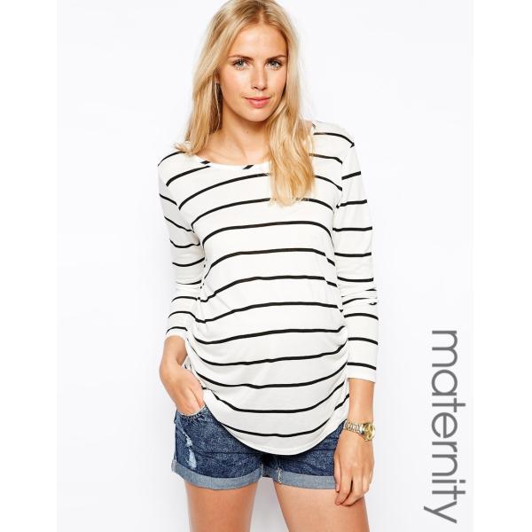 maternity pregnancy clothes with long sleeve stripe 2017 new design