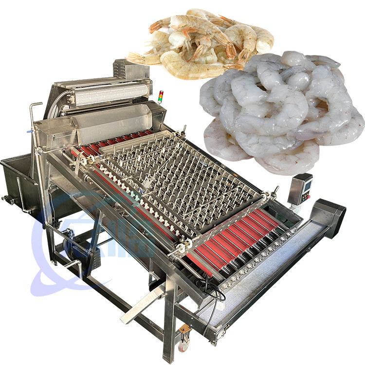 Stainless Steel Shrimp Peeling Device 250KG/H Automatic Shrimp Deveiner