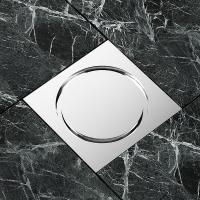 Résidu de l'égout de sol en laiton chrome OEM/ODM Forme carrée intégrée