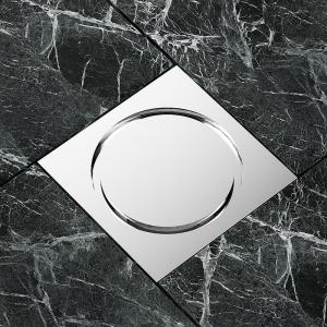 Home Brass chrome floor drain OEM/ODM Embedded Square Shape