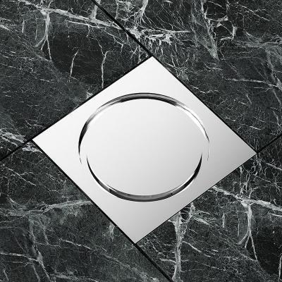Home Brass chrome floor drain OEM/ODM Embedded Square Shape