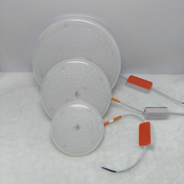 CB CE RoHS engry saving aluminum round crystal PC diffuser Frameless Back lit Smd2835 Cri80 Dimmable Free Adjustment Cut Hole 18w 24w 2700K 7500K Recessed LED Panel Light