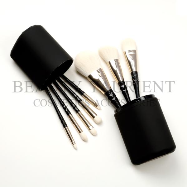 Cheek Full Face Makeup Brush Set 8pcs Fish Scale Shaped Aluminum Ferrule