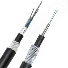 Outdoor Armored Fiber Cable 12 Cores Single Mode Steel Tape Armored Galvanised Steel Wire Amored