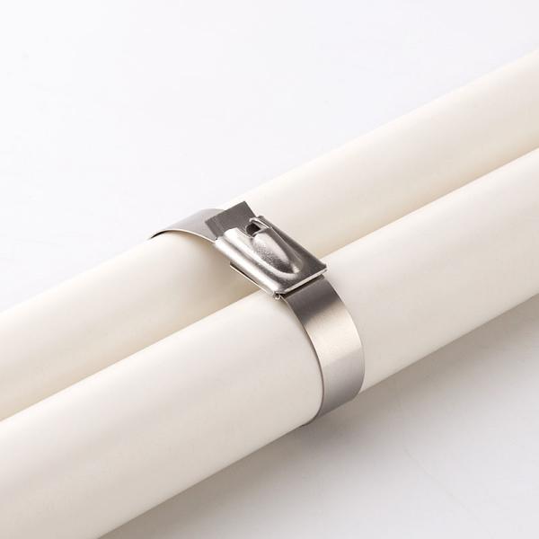 Fios de ligação diretamente de aço inoxidável Cable Tie resistente aos raios UV 201 304 316 Tamanho personalizado