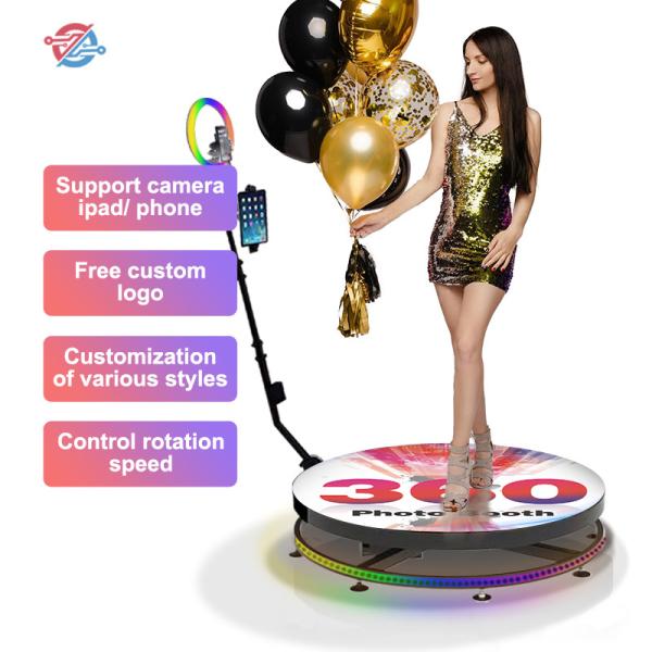 350kg Load 360 Rotating Photo Booth 85cm Selfie Wedding Intelligent Operation Machine