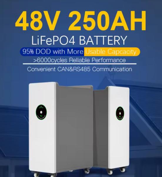 51.2v 250ah Power Wall 12.5kwh Lithium Battery Storage LiFePO4 Powerwall Off-Grid Solar Lithium Battery
