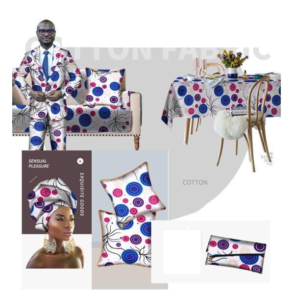Wholesale African Wax Print Fabric Super 100% Cotton Fabrics for Garment