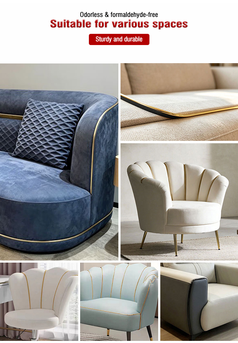 Embedded P-type Bone Strip Inlaid Wire Fabric & Leather Furniture PVC Decorative Chair and Sofa Edge Wrapping Bone Strip