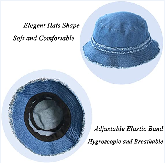 Случайная шляпа ведра рыболова ткани джинсовой ткани для прибрежного пляжа