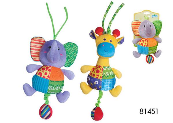 8  Musical Elephant Plush Rattle Toy For Baby Age 3 Months Phthalates - Free