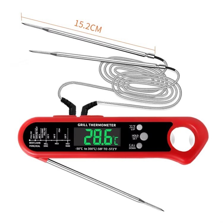 DTH-162 -50 To 300℃ Long Probe Meat Thermometer For BBQ Grill Baking Digital Instant Read Kitchen Food Thermometer