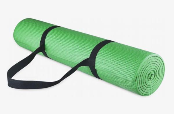 all purpose yoga mat, all-purpose 1/4 inch yoga mat with carrying strap, sports yoga mat