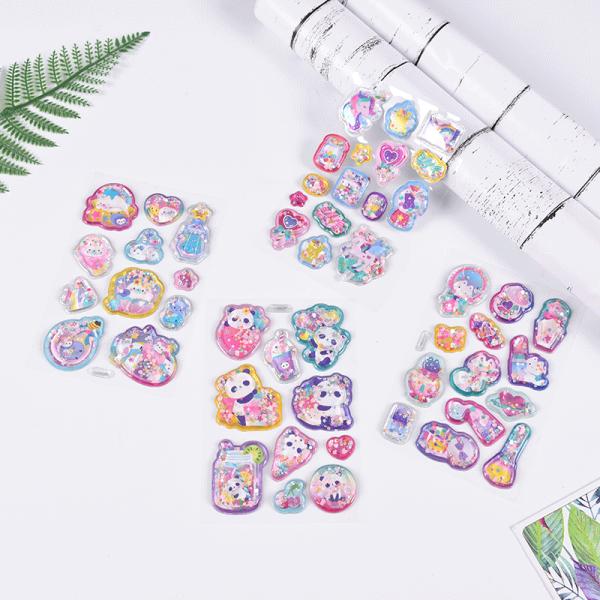 Oil Injection Kawaii Animal Stickers jungle 0.5mm for Kindergarten Baby