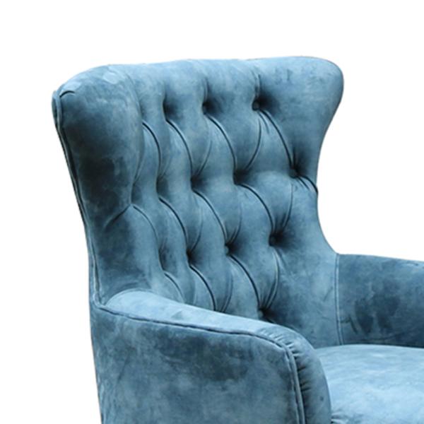 Multifunctional Modern Single Seater Chair Velvet Sofa Breathable