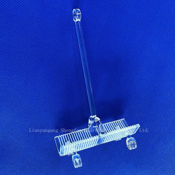 High Purity Heat Resistant Fused Quartz Glass Boat Wafer Carrier For Semiconductor