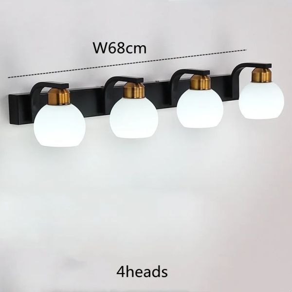 Crystal Bathroom Black Chrome Vanity wall Light Stainless Steel  Over Mirror Lights(WH-MR-90)
