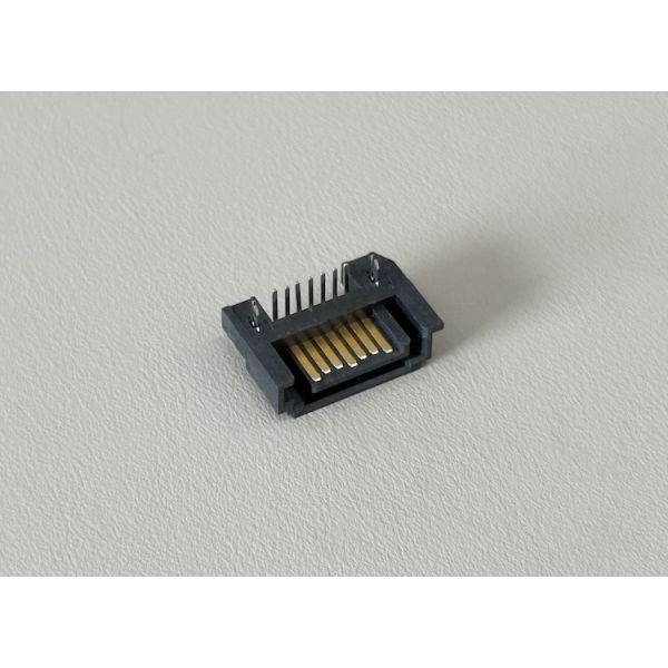 13 Pin SATA board mount connector, 1.27mm pitch vertical SMT PCB connector for high speed data transmission, HDD / SSD storage, industrial electronic server customization