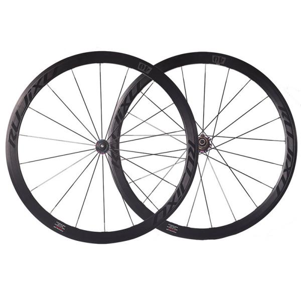 Jeu de roues RUJIXU 700C léger pour vélo de route, frein V, pneus à chambre à air, 18/21 rayons, roues de vélo en alliage d'aluminium pour le cyclisme sur route