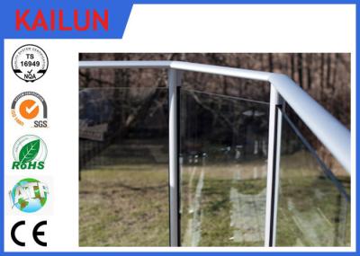 Balcony Handrail Extruded Aluminum Fence , 35 Mm Dia Anodized Aluminium Balustrade Profiles