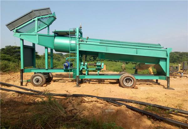 150m3/H, 85Kw poder, comprimento de 9m, móvel de aço, giratório, tela do Trommel da lavagem do ouro