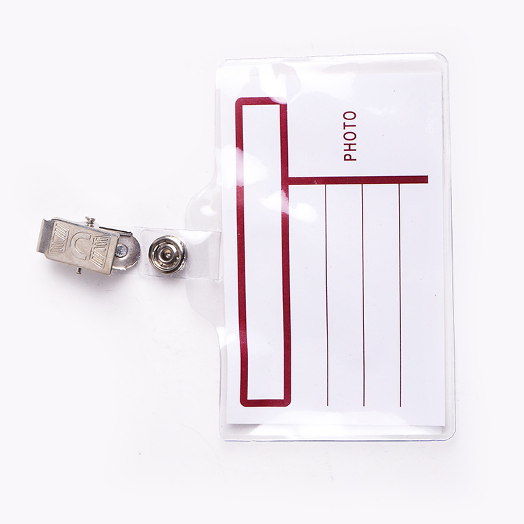 high quality plastic ID card transparent badge holder