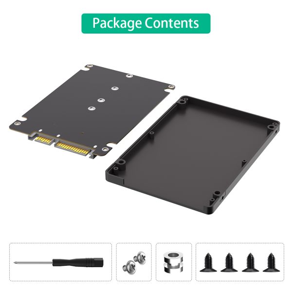 M.2 NGFF Adapter B & M Key SATA SSD to 2.5 Inch SATA 3.0 with 6GB/S Data Transmission and Support for 2280/2260/2242/2230 mm M.2 SSD