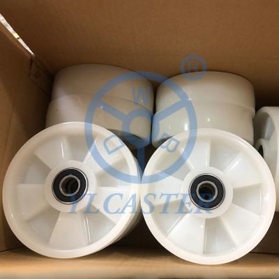 7” capacidade de carga de nylon branca de Jack Steer Wheels 1320LBS da pálete X2