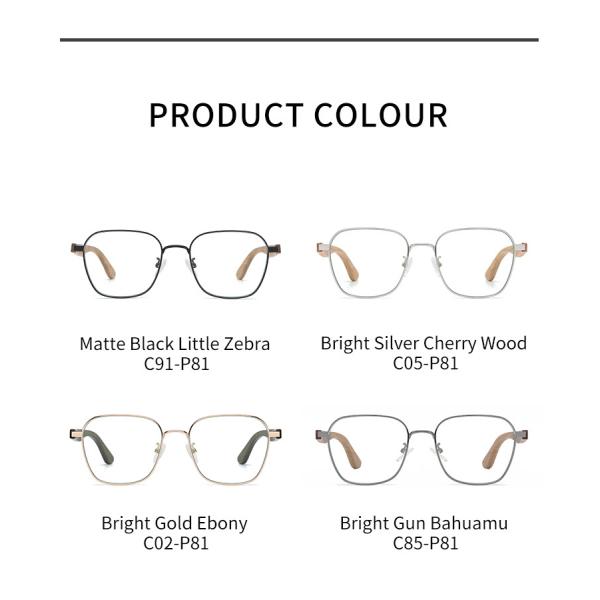 Рамка зрелища Eyeglasses стекел деревянной ноги металла ПК оптически