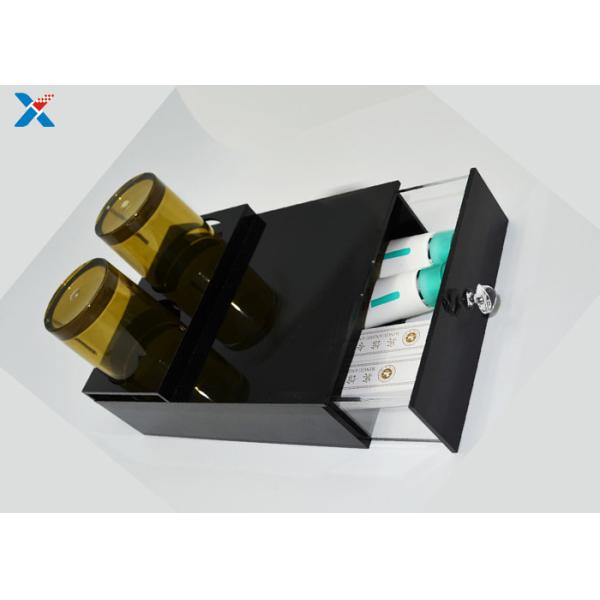 Hotel Tea Cup Holder Acrylic Storage Box , Black Small Acrylic Display Box