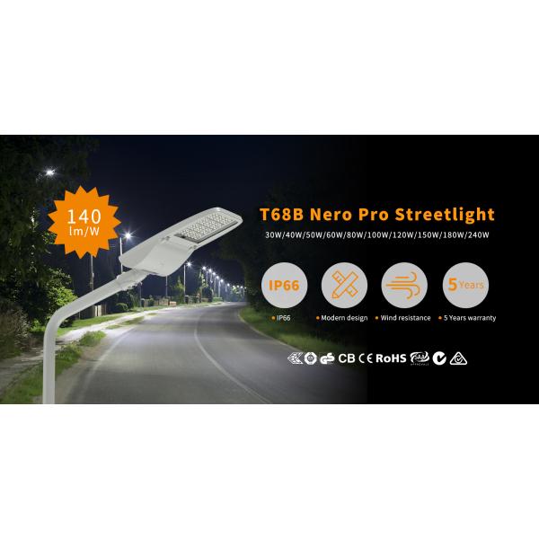 Corrosion Resistant IP66 Waterproof 240W LED Street Light System Grey