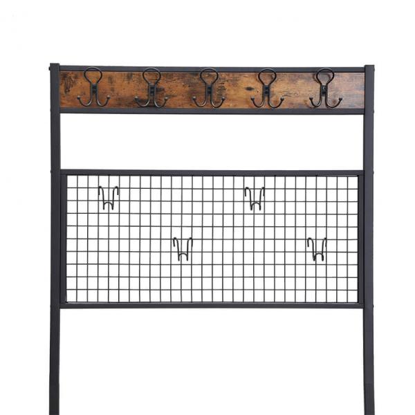 Industrial Hallway Coat Rack Furniture, Coat Stand with Shoe Bench, Coat Stand, UHSR46BX