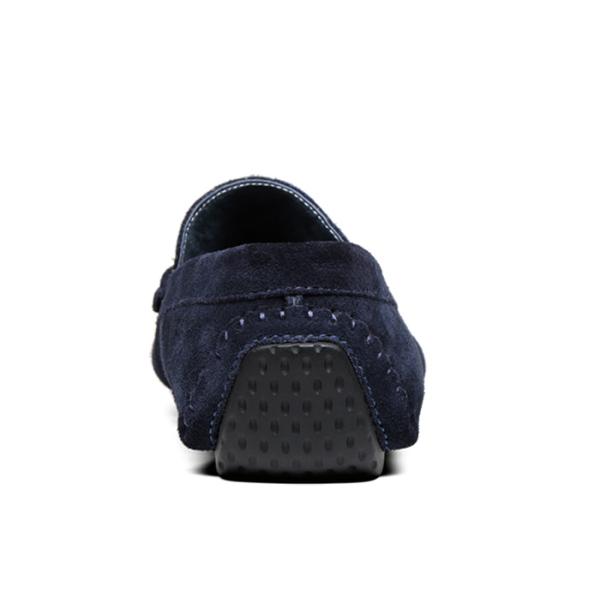 Весенние / осенние мужские кожаные туфли Классическая синяя шерстяная обувь для мужчин