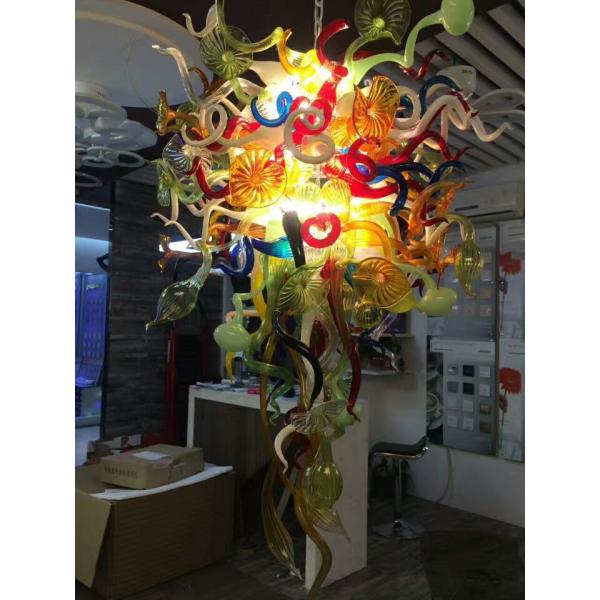 Colored glass chandelier for Hotel Project Lighting Fixtures (WH-GB-07)