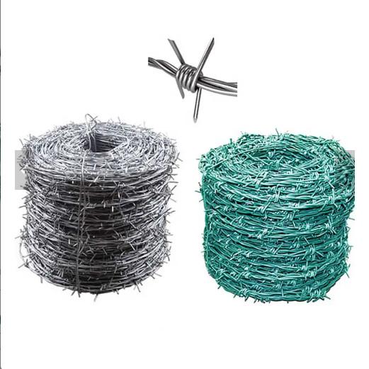Customized 25KG Hot Dipped Galvanized Barbed Wire Fencing Bwg16 - 1/2 4 Point