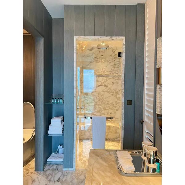 Luxury Hotel Bedroom Furniture King Size Solid Ash Bed Customized