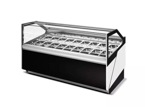 240V/50Hz Ice Cream Cake Display Freezer , Air Cooling Ice Cream Fridge with 1800mm Length
