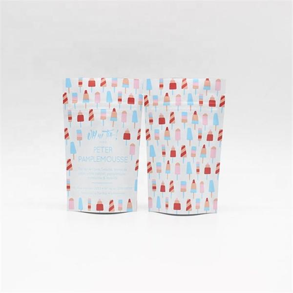Recyclable Custom Printed Zip Lock Stand Up Pouch 3.5 g Smell Proof Mylar Bags for Weed