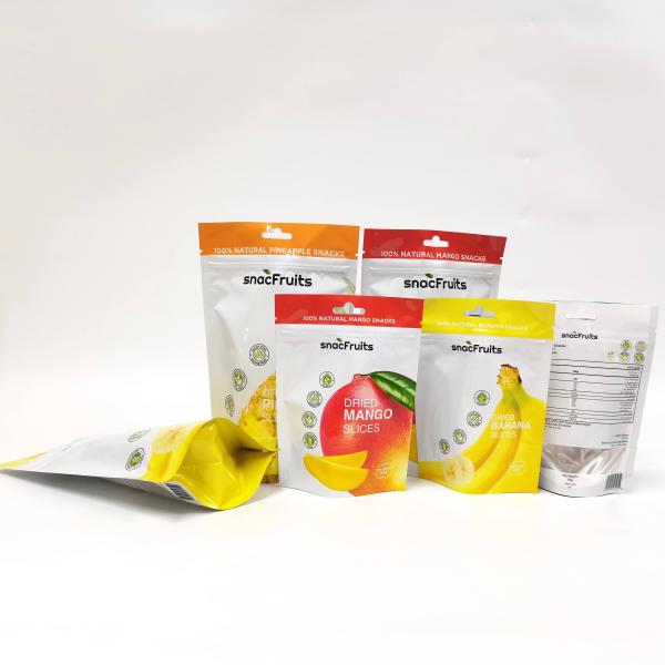 Custom Printed Ziplockstand Up Food Pouches Snack Packaging Bag