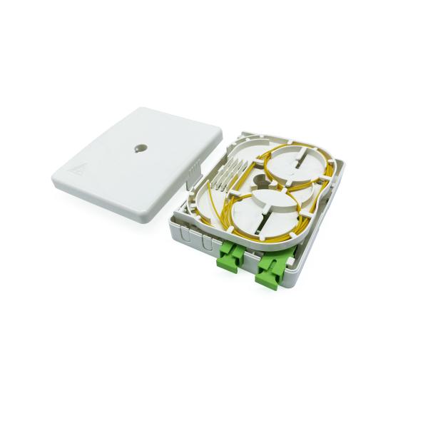 SC LC Fiber Optic Wall Outlet For Indoor White ABS Material