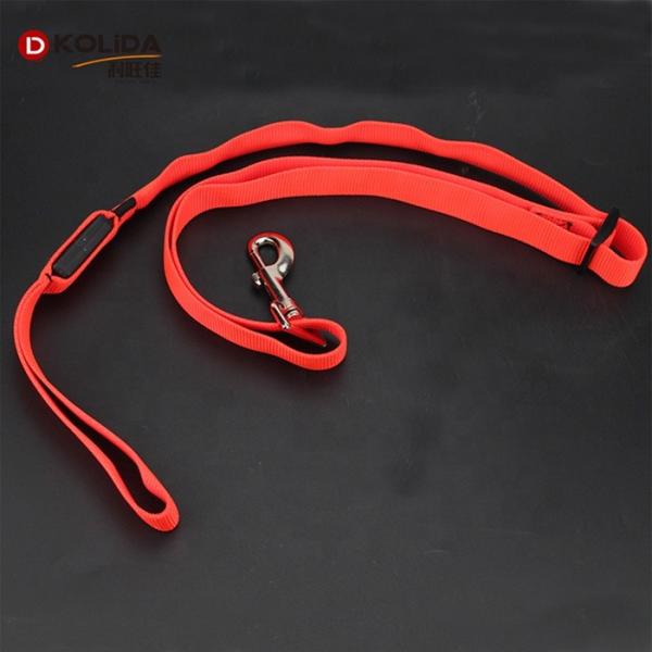 LED Lighted Nylon Fabric Safety Pet Dog Leash With Bright Shining Light