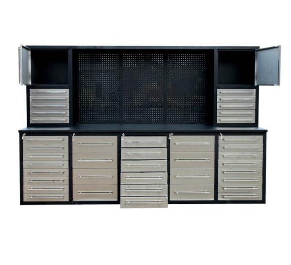 Lockable Drawers and Stainless Steel Top Workbench 1.0-1.5mm Thickness Cold Rolled Steel Plate
