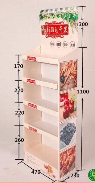 Multi Tier Retail Cardboard Floor Displays,Candle product paper display rack, Withstand weight: 10lbs-20lbs
