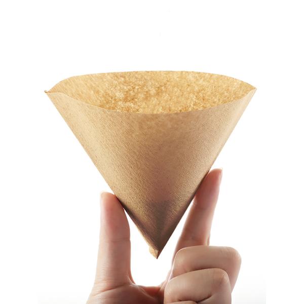 V Shaped Coffee Filter 100 Pack Disposable Cone Paper Filters for Pour Over Brewing with Original Wood Pulp and Tear Resistant Design