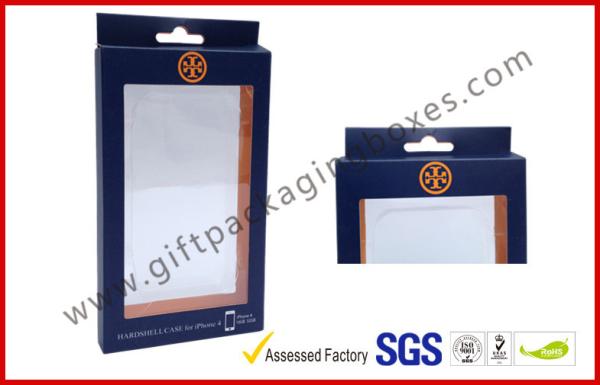 Coated Paper Card Board Packaging , Spot UV Blister / Plastic Tray Packing for Iphone Cases